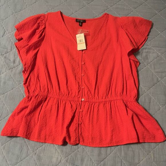 New Jessica Simpson Candice Blouse 2X - Picture 1 of 4